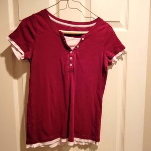 Burgundy tee